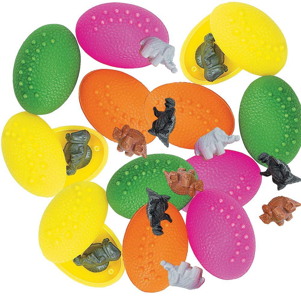 Plastic DinosaurFilled Easter Eggs Pack Of 12 2” Pre