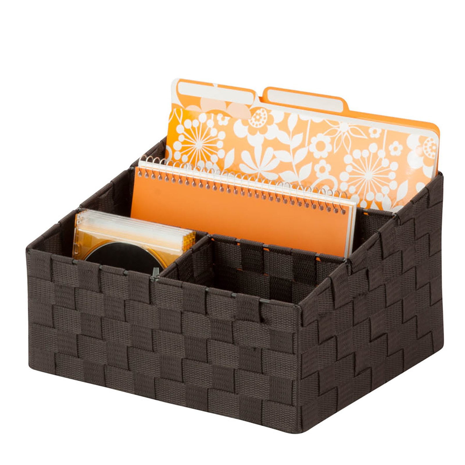 Honey-Can-Do Double Woven Polypropylene Desk Organizer, Espresso