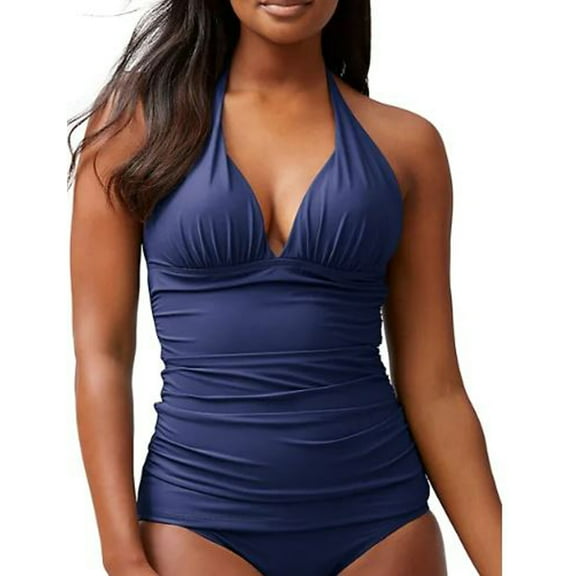 Tommy Bahama Halter Tankini Top, Navy, Small