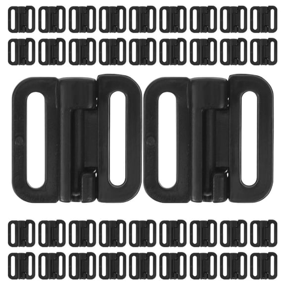 TABLZONE Black Plastic Bra Clasp Accessories, Easy to Replace, Bra Repair Kit, 100 Sets for Comfortable Fit