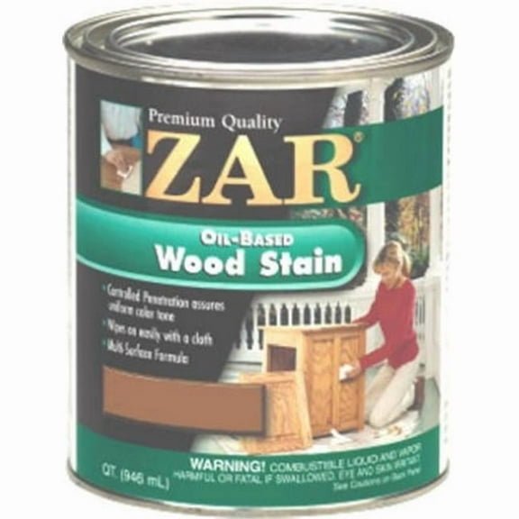 Zar 12106 Oil Based Wood Stain, Black Onyx, 1/2 Pint