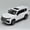 White, variant on 1:24 scale Lexus LX600 alloy die-cast car model with opening doors, lights, sound and spring-back function. Boys' toy car, children's birthday gift.