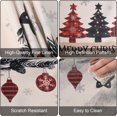 thumbnail image 6 of mubwai Christmas Table Runner Red Pine Trees, Xmas Table Decorations 13x72 Inch, Winter Table Runner with Snow Tree Xmas Balls, for Christmas Table Centrepiece, Indoor Outdoor Home Party, 6 of 6
