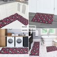 thumbnail image 5 of Dark Blue Christmas Pattern Kitchen Rugs Sets Of 2,Anti Fatigue Kitchen Mat Rugs Non Slip Washable,Decorative Kitchen Floor Mats for Kitchen,Sink,Laundry,17"x30"+17"x47", 5 of 7