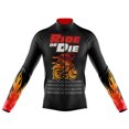 thumbnail image 5 of Maillot de ciclismo con estampado de calaveras para hombre, ropa de ciclismo de manga larga, uniforme de bicicleta de montaña, verano 2023, 5 of 5