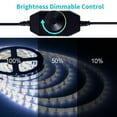 thumbnail image 3 of JUNWEN 50ft White Led Strip Lights, 12V Outdoor Strip Lights Waterproof Flexible Led Light Strip Indoor Plug in Cuttable SMD2835 Dimmable Led Strip Light for Bedroom Cabinet Kitchen TV Hallway C108, 3 of 3