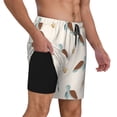 thumbnail image 3 of Picia Sea Turtle pattern Mens Swim Trunks with Compression Liner Stretch Beach Shorts Quick Dry with Zipper Pockets No-Chafing Board Shorts-XX-Large, 3 of 9