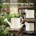 thumbnail image 4 of White Metal Watering Can with Long Spout, Galvanized Steel Watering Can for Indoor Outdoor Plants, Gardening Accessories, 4 of 7