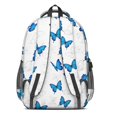thumbnail image 2 of Butterfly and Outline Blue Pattern Cute School Backpack Bag with Padded Back and Adjustable Shoulder Straps 16.9 X 12.6 X 5.9 Inches, 2 of 3