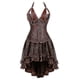 thumbnail image 2 of Vestido con corsé Steampunk para mujer, corsé gótico de piel sintética con falda de encaje asimétrica, conjunto S-6xl, 2 of 5