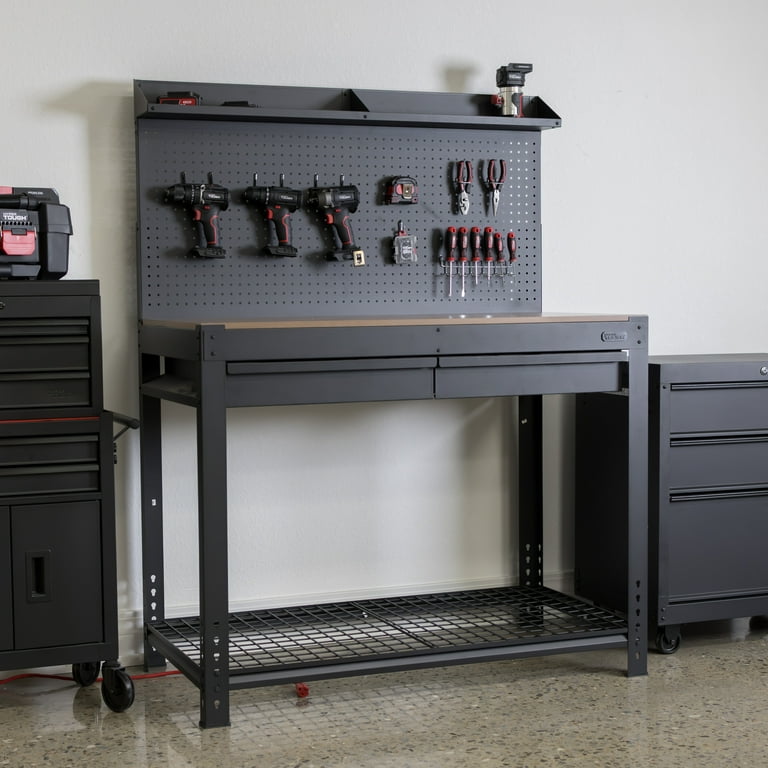 Hyper Tough 48-inch Steel Workbench with Steel Mesh - Walmart.com