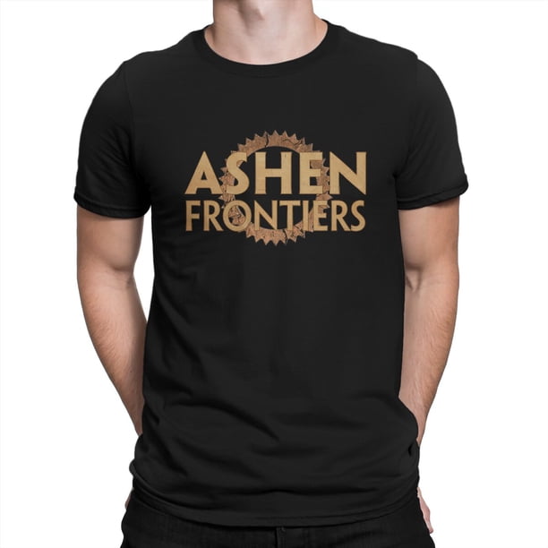 Camiseta Ashen Man con el logotipo de Frontiers, individualidad, ropa urbana gráfica, estilo hipster.