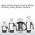 thumbnail image 4 of Vidiem ADC All Day Companion Mixer Grinder and Food Processor, slicing, grating, citrus juicing, chopping & kneading 750W 5 Jars Free Service Kit included with UL certified motor110 Volts, 4 of 4