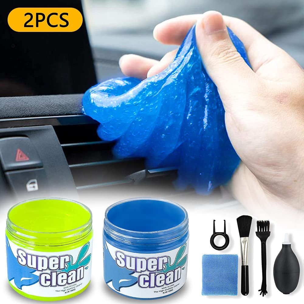 Speakers & Printers Dust Cleaning Gel with 5 Keyboard Cleaning Kit Detailing Cleaning Putty for Car Dash & Vent Universal Office Electronics Cleaning Kit Laptop 2 Pack Keyboard Cleaner Calculators 