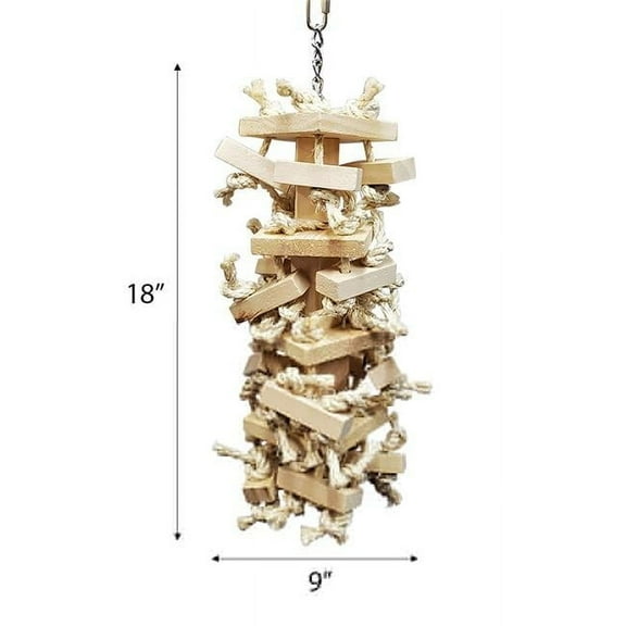 A&E Cage HB01441 Cluster Blocks Natural Bird Toys - Medium