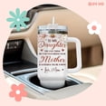 thumbnail image 6 of Mother Daughter Tumbler 40oz - New Mom Gift - Stainless Steel Vacuum Insulated Cup with Handle & Straw - First Mothers Day, 6 of 6