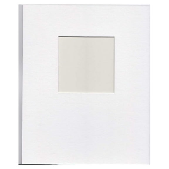 Pack of 5 16x20 White Bottom Heavy Picture Mats with Square Openings for 12x12 Pictures
