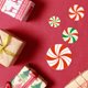 thumbnail image 4 of Paquete de 12 pegatinas de menta para suelo para decoración de fiesta de dulces de Navidad Ormromra HMYH589, 4 of 4