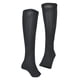 thumbnail image 3 of 1 par de medias de compresión con cremallera hasta media pantorrilla, polainas delgadas, calcetines elásticos con punta abierta (negro l XL), 3 of 12