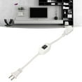 thumbnail image 2 of On Off Switch Extension Cord, Safe 2 Prong Polarized Extension Cord? Portable Flame?Retardant One?Time?Forming For 1-15P?Male?to 1-15R?Female Plug White, 2 of 8