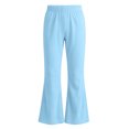thumbnail image 3 of ZBSOKO Girls Flare Leg Pants High Waisted Stretch Yoga Pant Elastic Waist Solid Color Athletic Trousers Casual Outdoor Daily Wear, 3 of 7