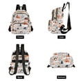 thumbnail image 4 of FORMRS Mini Backpack Purse for Women Travel Daypack Casual Shoulder Bag, Cartoon Gray Houses, 4 of 7