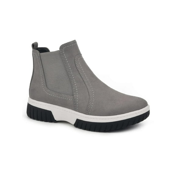 White Mountain Womens Grammer Slip On Lug Sole Chelsea Boots