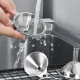 thumbnail image 5 of PEACNNG Stainless Steel Small Funnels Strainer with Metal Long Handle Tools Kitchen Funnels for Essential Oil, Spices, Flask, Perfume (Silver) -Set of 3, 5 of 5