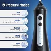 Sejoy Cordless Water Flosser Dental Teeth Cleaner with 6 Jet Tips, Professional 350ML Tank Rechargeable IPX7 Waterproof Dental Oral Irrigator for Home and Travel