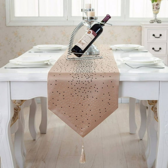 AUQ Table Runners,Easy to Clean Table Decor,Heat Protection Table Cloth,Yellow