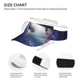 thumbnail image 2 of Kdxio Planets Stars And Galaxies Print Sun Visor Hat Golf Visor Adjustable Velcro Outdoor Sports Cap for Men Women, 2 of 6