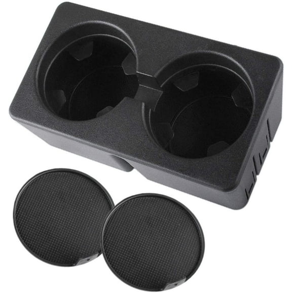 Cup Holder Compatible with 2007-2013 Chevy Silverado Avalanche GMC Sierra 2007-2014 Suburban Yukon Tahoe Escalade - Floor Mounted Front Center Console Dual Beverage Drink Insert