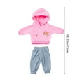 thumbnail image 3 of Honeeladyy Reborn Doll Clothing Set for 18in Simulation Doll Soft Hoodie and Sweatpants Outfit for Dress Comfortable and Cute Reborn Doll Clothes, 3 of 6