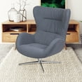 thumbnail image 2 of Flash Furniture Rally Gray Fabric Swivel Wing Chair, 2 of 11