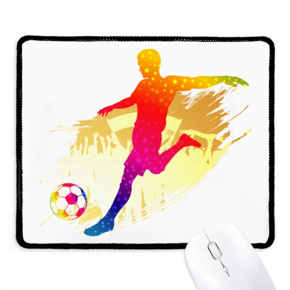 Football Athletes Emphatic Mousepad Stitched Edge Mat Rubber Gang Pad
