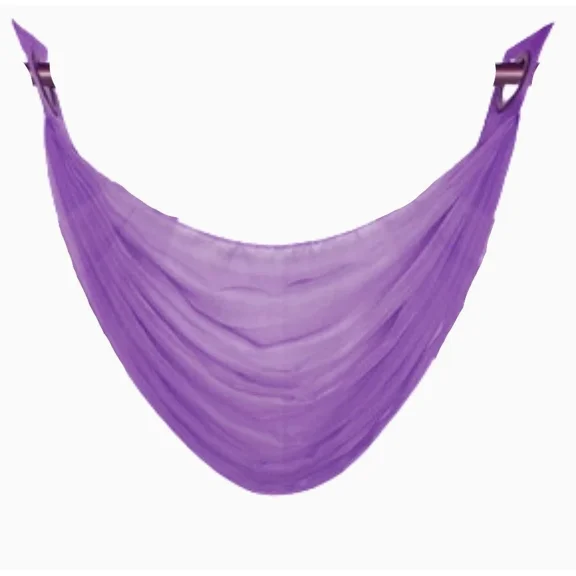 Gorgeous Home Linen K36 Elegant Voile Sheer Waterfall Swag Valance with Bronze Grommets, 36" x 16", 1-Piece Dark Plum