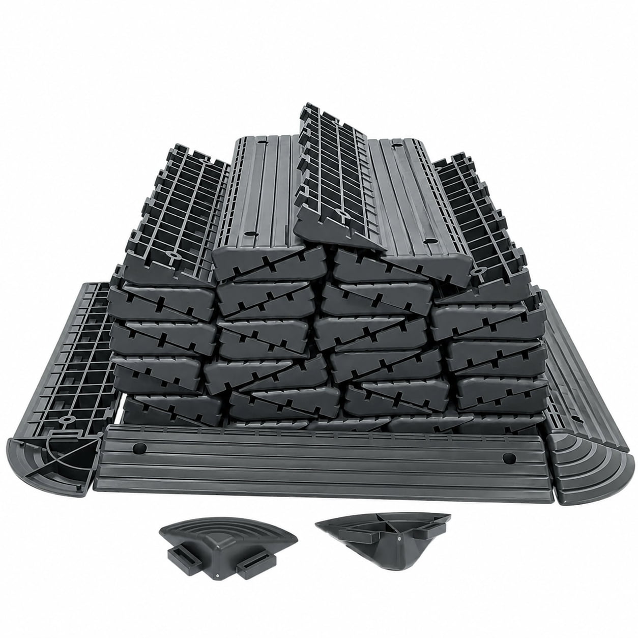 Deck Tiles Accessories 60 PCS Edge Trim & Corner Pieces for Interlocking Patio Floor Tiles