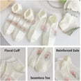 thumbnail image 4 of CoCozhu 5/10 Pairs Crystal Glass Socks for Women, Summer Transparent Thin Ankle Socks with Cute Pattern Designed, 4 of 7