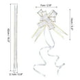 thumbnail image 2 of Unique Bargains 2.8inch Pull Bows Present Wrapping String Bows Ribbon Gold Thread Style White 40 Pack, 2 of 6