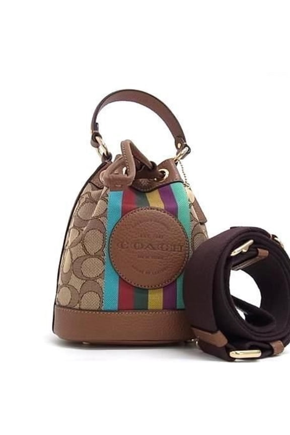 Pre-Owned COACH Signature Handbag C5639 Brown Multicolor Canvas x Leather Women's Crossbody