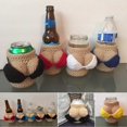 thumbnail image 4 of Funny Bikini Bottle Cover Insulated Can Cover, Handmade Crochet Bikini Soda Can Cover Wine Bottle Sleeve, 4 of 5
