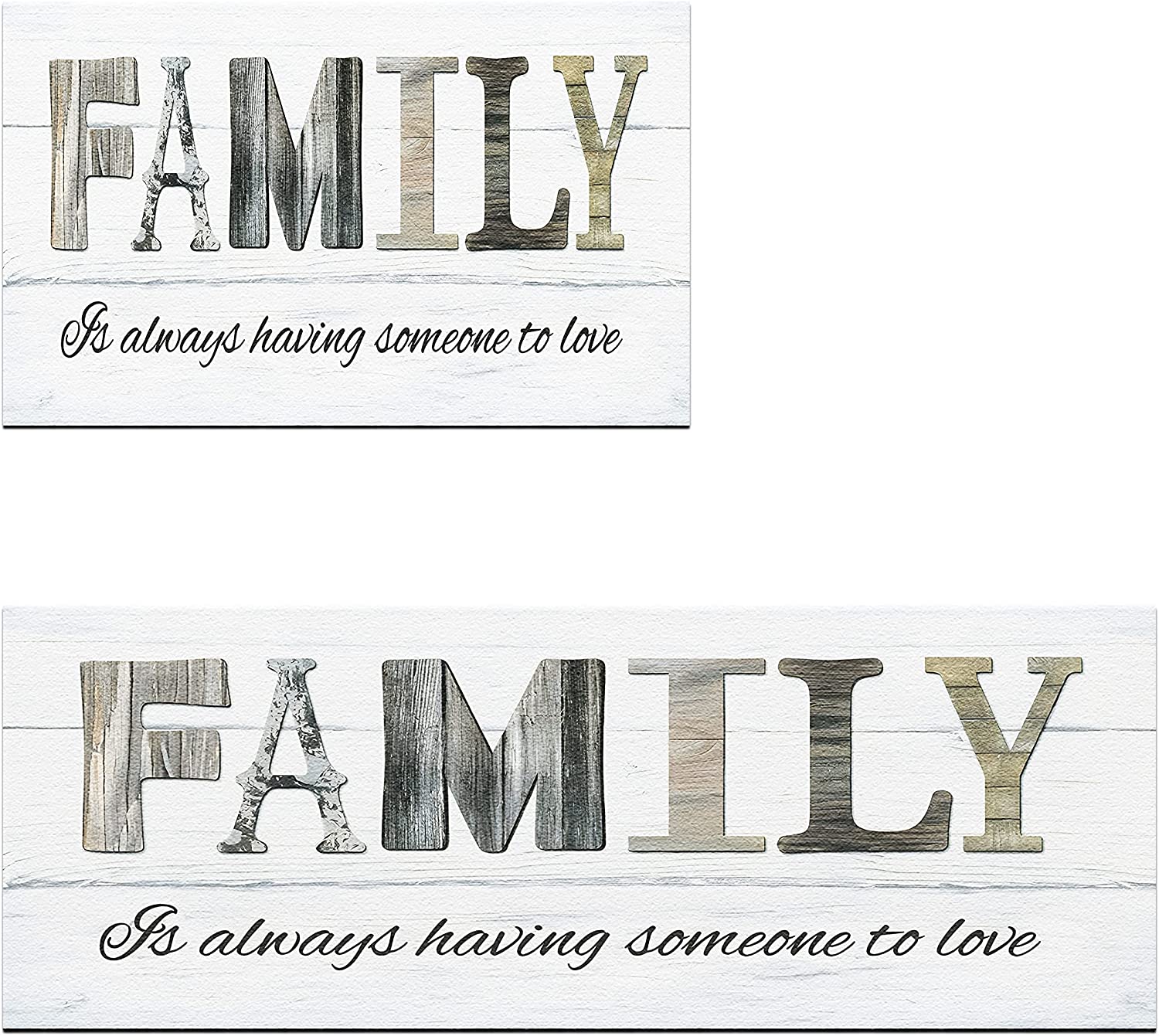 Farmhouse Family Kitchen Rugs Set of 2 Anti Fatigue Kitchen Mats Non