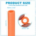 thumbnail image 2 of Uxcell Pipe Insulation Foam Tube, Pool Noodles Foam Tubing Covers for Swimming Pool Handle Heat Preservation Protective Orange 3/8" (10mm) ID x 3.3FT x 13/16" OD, 2 of 7