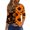 OrangeB&12#0708H, variant on Garbnen Halloween Womens shirts Funny Ghost Pumpkin Spider Web Print 3/4 Sleeve Tops for Women O Neck Holiday Fashion Fall Clothes for Women S