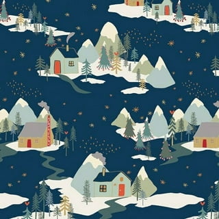 Fleece Snowflakes Snow Swirls on Red Winter Christmas Holiday Fleece Fabric  Print by the Yard (7968M