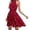 C1-Red1197, variant on Dot Print Mini Dress For Women Halter Neck Pleated Skirt Waist Tie Vacation Short Sundress