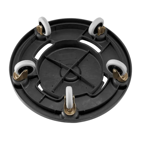 Trash Can Dolly, 500lbs Heavy Duty - Fits 20-55 Gallon Round Bins, Swivel Casters, Twist Lock