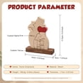 thumbnail image 2 of Adorno de oso de madera personalizado: escultura de oso personalizada con 2 a 6 nombres de familia, regalo de decoración del hogar para mamá, abuela, papá (6 nombres), 2 of 7