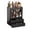 Black, variant on Dinmligt Cologne Organizer, 4 Tier Vertical Wood Perfume Stand for Men, Large Capacity Perfumes Organizer with Double Drawer Storage,Black