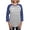 Heather/Blue, variant on - Proud Army Mom White Long Sleeve T Shirt - Womens Baseball Tee